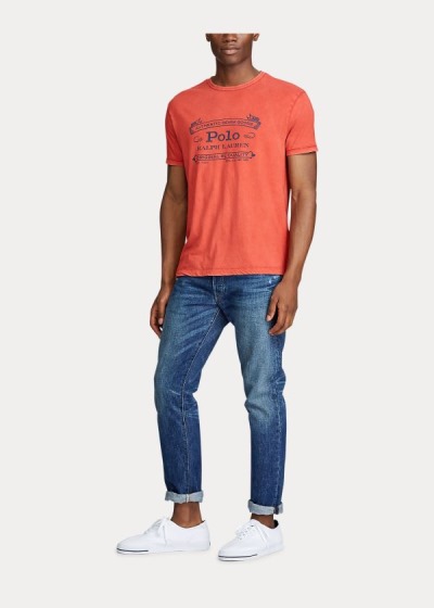 Playeras Polo Ralph Lauren Hombre Naranjas - Classic Fit Graphic - RJBFC4157